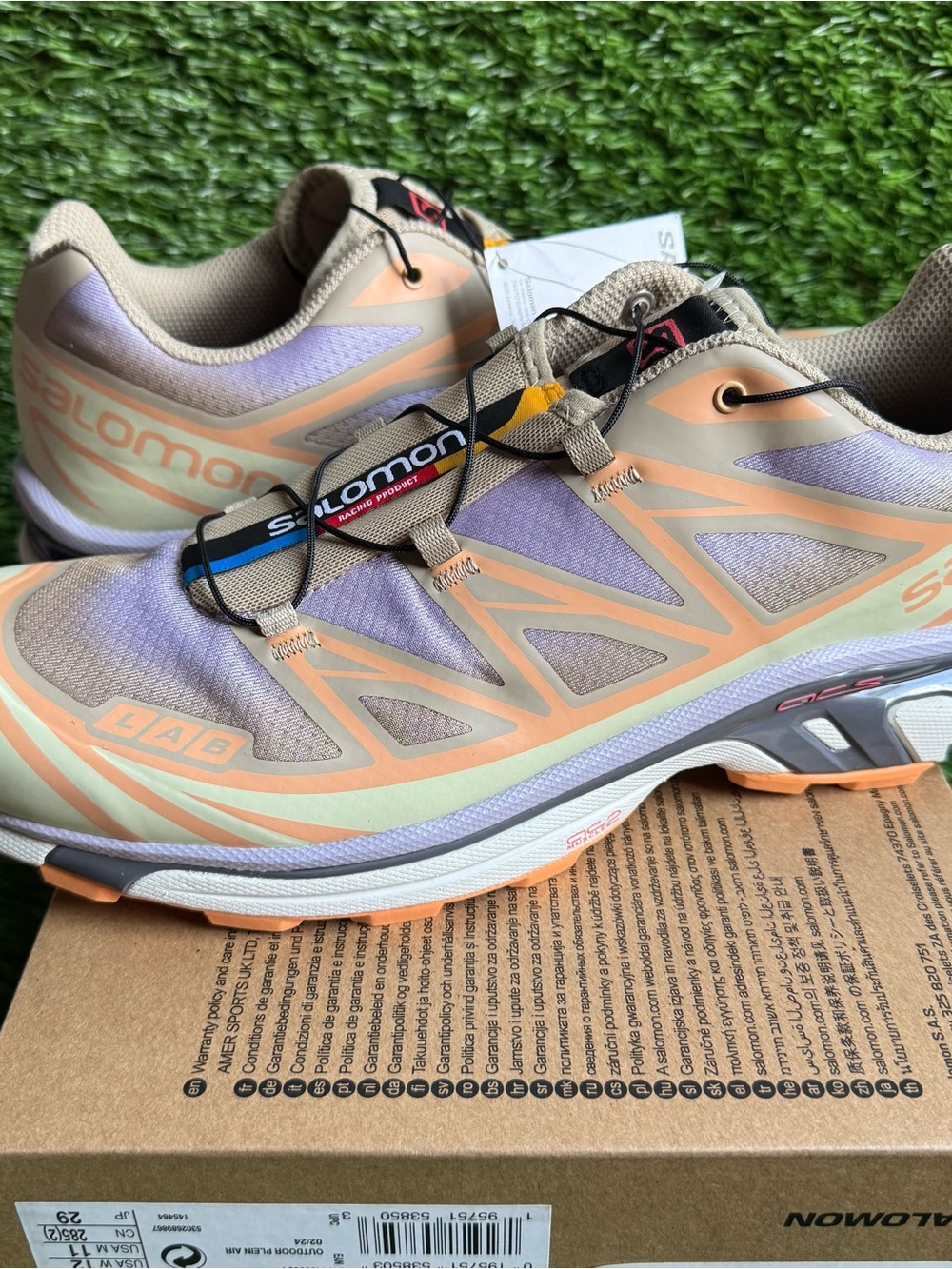 11 - Salomon XT-6 Shoes Sneakers New Hiking Walking Skyline Pepper Peach Orchid